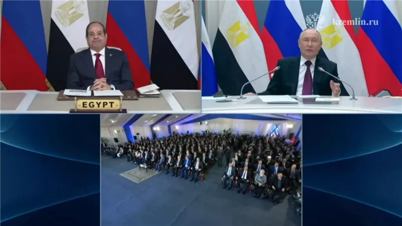 بمشاركة رئيسا مصر وروسيا.. بدء مراسم وضع هيكل الاحتواء لمفاعل الوحدة الاولى بمحطة الضبعة النووية
