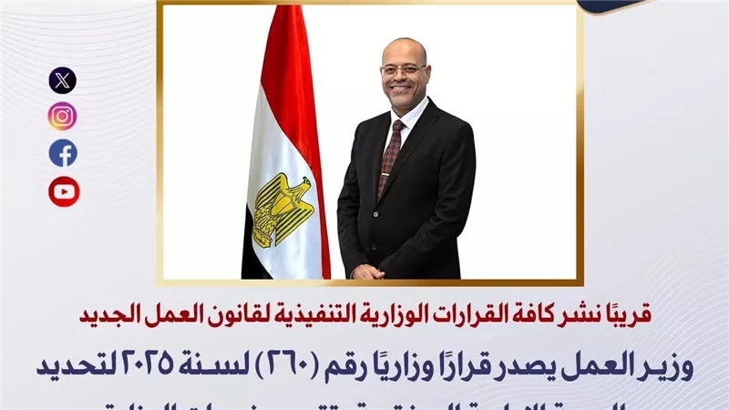 قريبًا نشر كافة القرارات الوزارية التنفيذية لقانون العمل الجديد