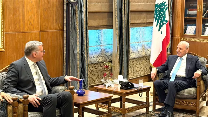 رئيس مجلس النواب اللبناني يستقبل المهندس كريم بدوي وزير البترول والثروة المعدنية