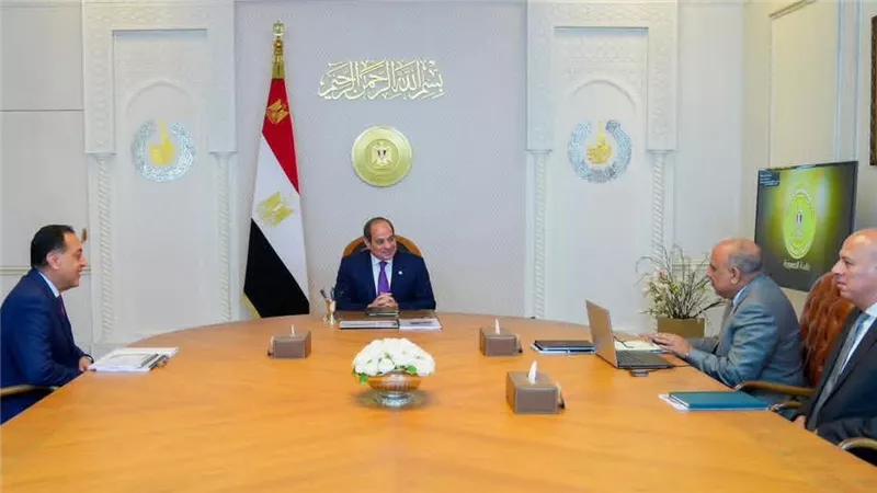 الرئيس السيسي يجتمع برئيس الوزراء ووزير الكهرباء 